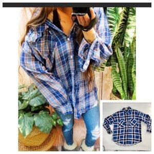 Vintage Fateh Gorpcore Cabin Cozy Flannel Plaid Button Down Unisex Shirt L